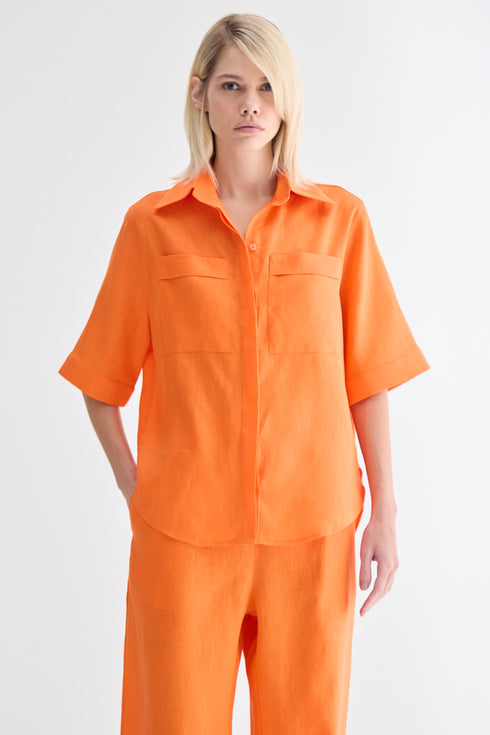 CAMISA MANGA CURTA LARANJA